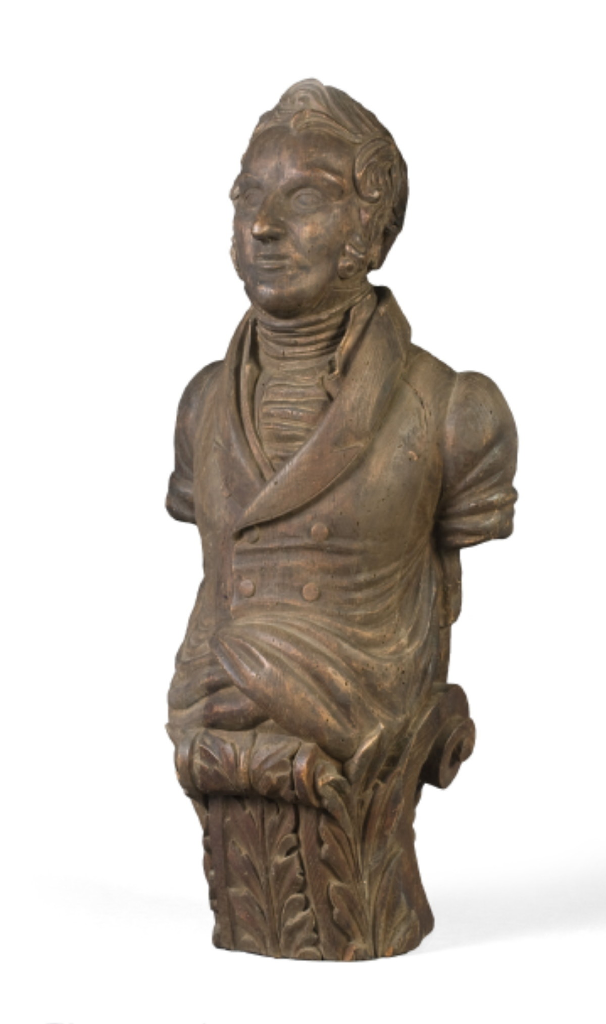 Appraisal: FIGUREHEAD BUST OF ADMIRAL DAVID FARRAGUT PROBABLY NEW YORK STATE