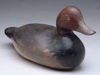 Appraisal: MASON PAINTED DUCK DECOY Red headed duck having yellow eyes