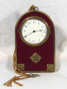 Appraisal: A hanging clock with engraved watch movement no by G