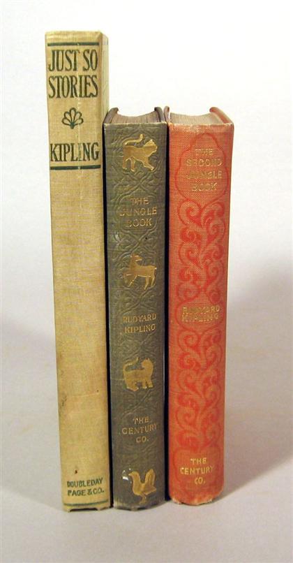 Appraisal: vols Kipling Rudyard First American Editions The Jungle Book New