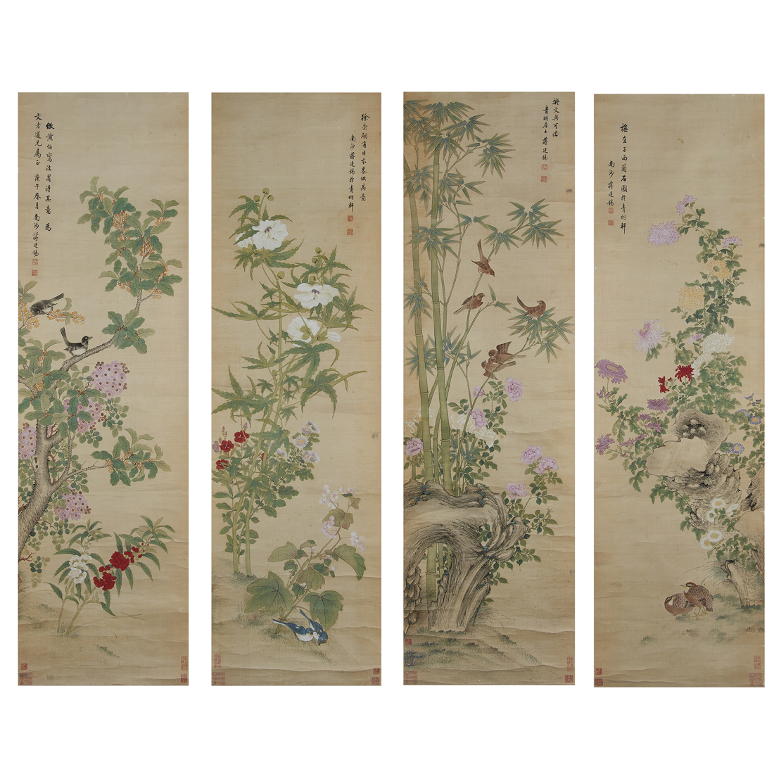 Appraisal: STYLE OF JIANG TINGXI - - FOUR SEASONS Style of