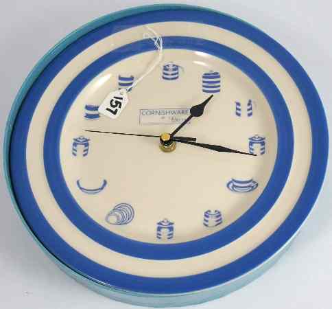 Appraisal: TG Green Cornish Blue Ware Cornishware Clock