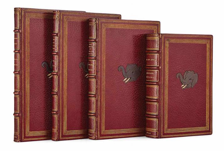 Appraisal: KIPLING RUDYARD Four finely bound early works each in full