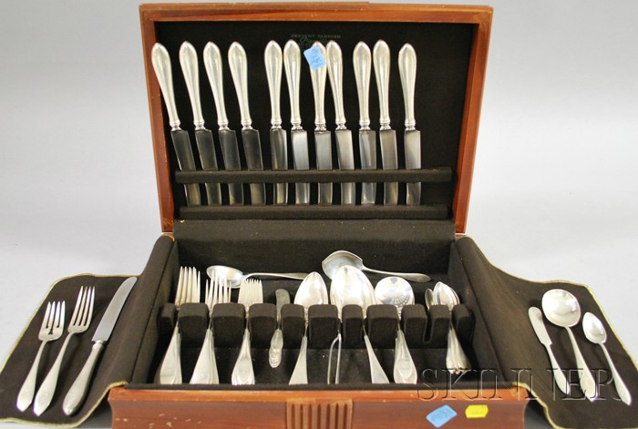 Appraisal: Gorham Sterling Silver Partial Flatware Service L monogram Mothers Pattern