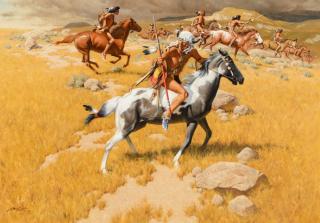 Appraisal: Frank McCarthy - Flanking Movementoil on canvas inchessigned lower left