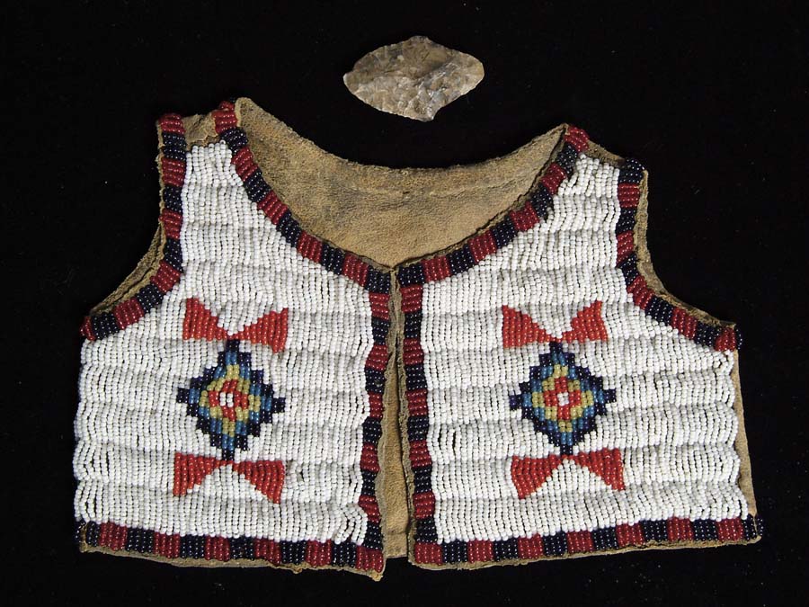 Appraisal: DIMINUTIVE ANTIQUE PLAINS INDIAN BEADED VEST CIRCA LATE th CENTURY