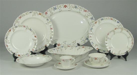 Appraisal: Copeland Spode Wicker Dale China Circa - pieces including twelve