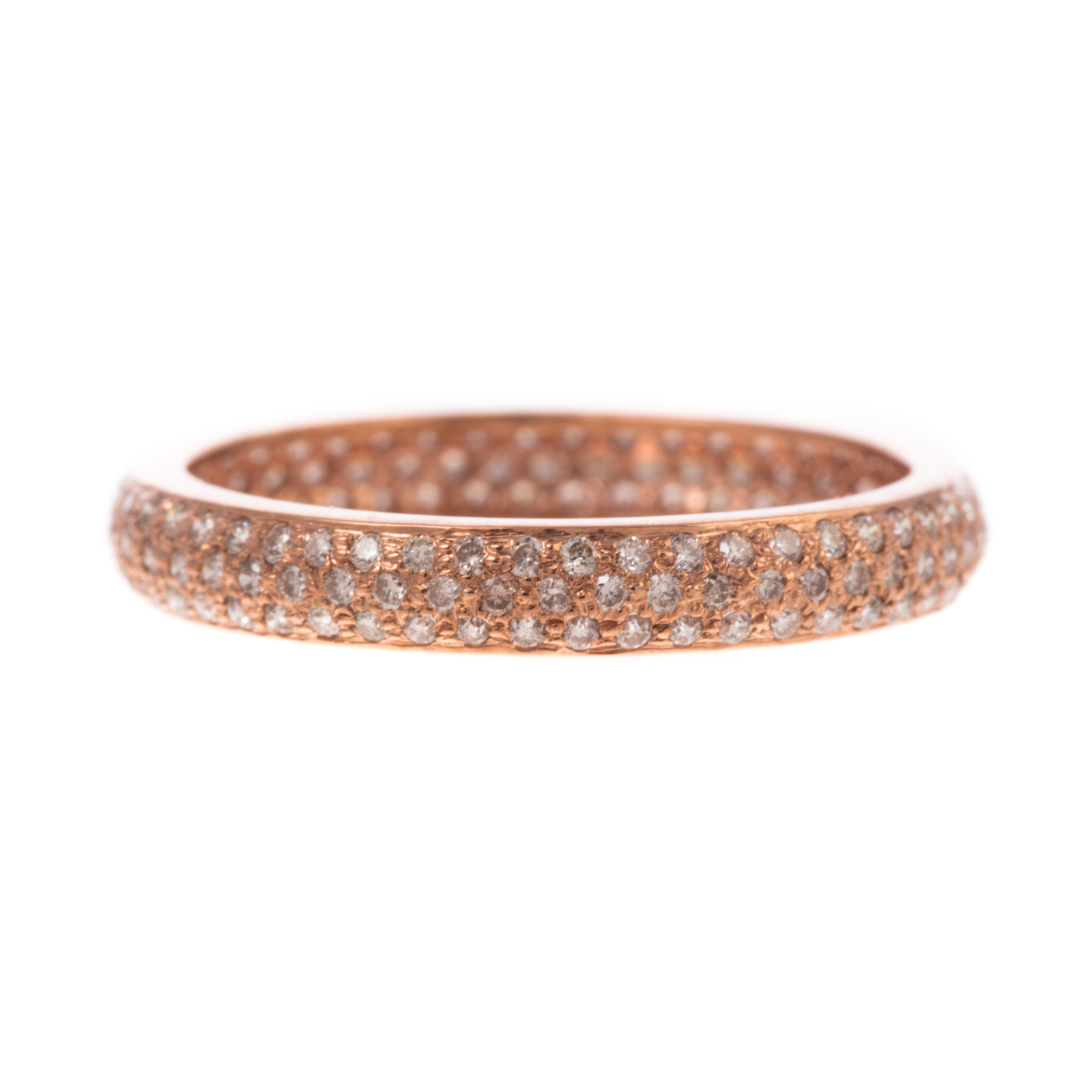 Appraisal: A PINK DIAMOND ETERNITY BAND IN K ROSE GOLD K