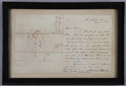 Appraisal: FILLMORE MILLARD ALS - Letter to his law partner in