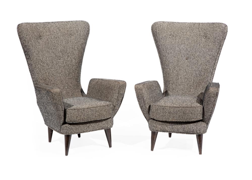 Appraisal: Pair of Italian Modern Chairs attributed to Abbondi h in