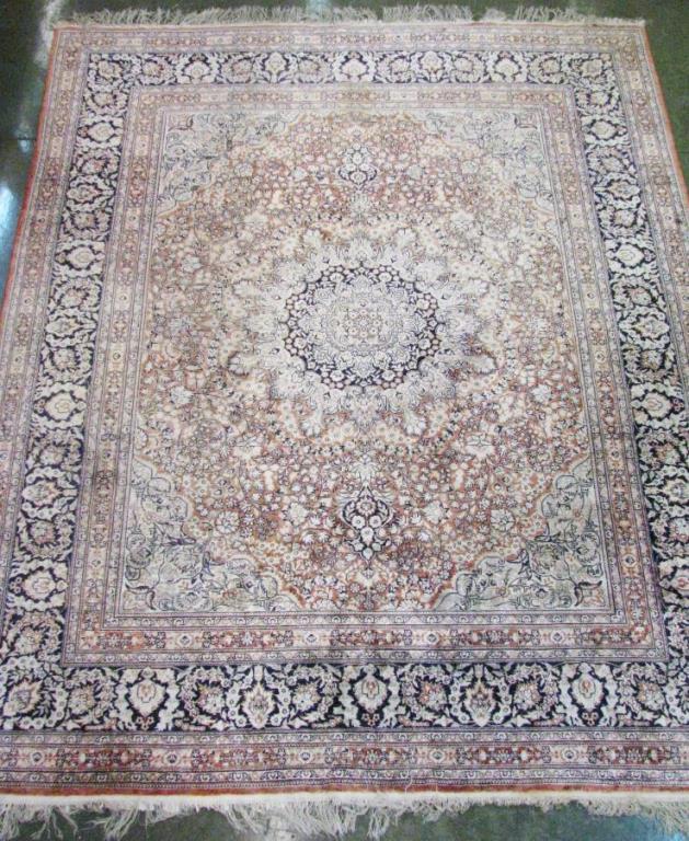 Appraisal: Handmade Oriental Room Size Rug Tabriz design light red field