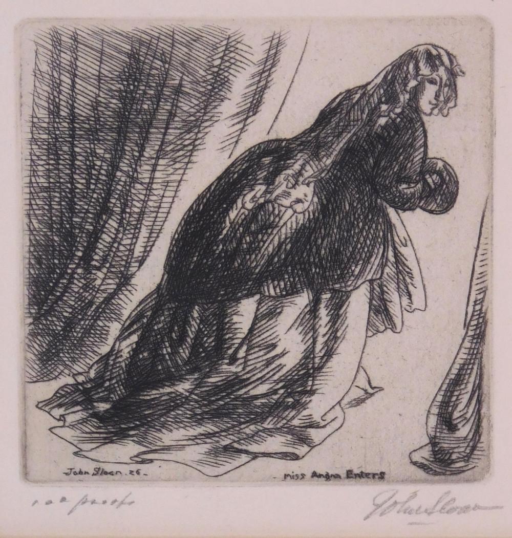 Appraisal: John Sloan American - Rendezvous unframed etching Morse ii II