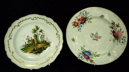 Appraisal: A Bloor Derby plate painted sprays of flowers together with