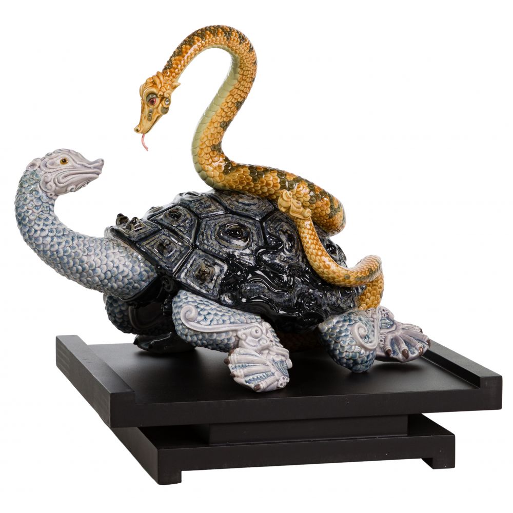 Appraisal: LLADRO MYSTERIOUS SNAKE AND TURTLE FIGURINESigned by sculptor decorator and