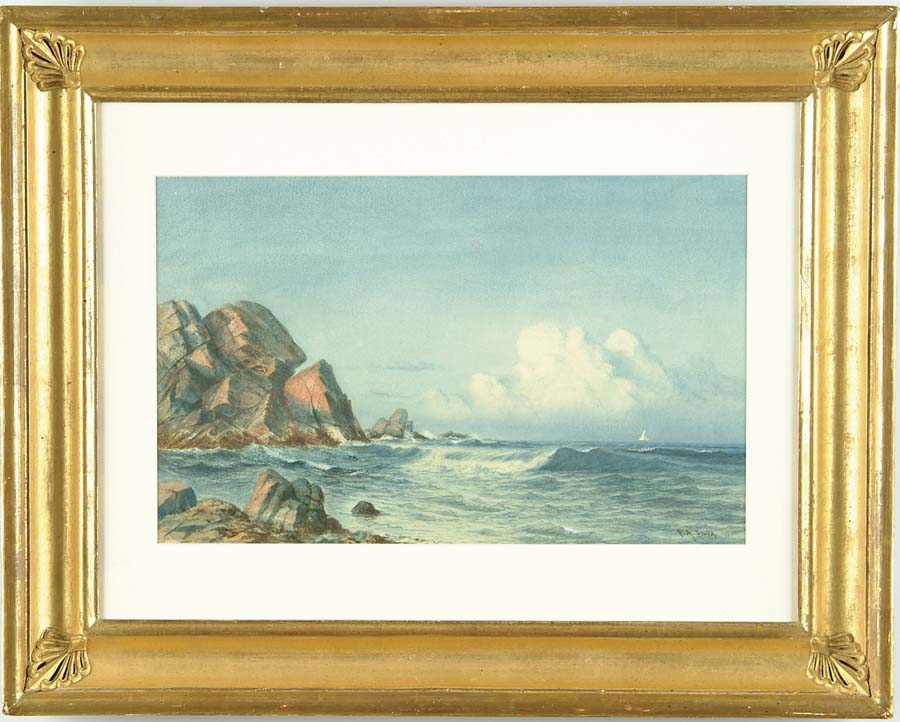 Appraisal: FRANCIS AUGUSTUS SILVA American - NEW ENGLAND COASTLINE Watercolor seascape