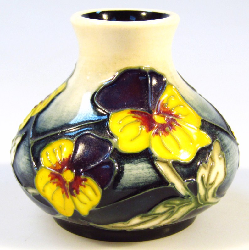 Appraisal: A modern Moorcroft Pansy vase printed marks beneath cm high