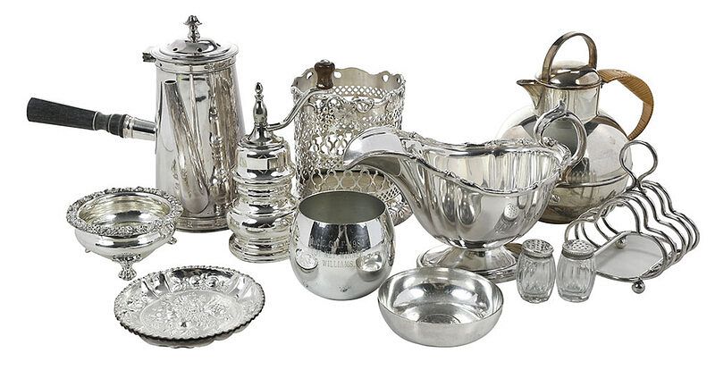 Appraisal: assorted Silver Plate Table Items English and American th century