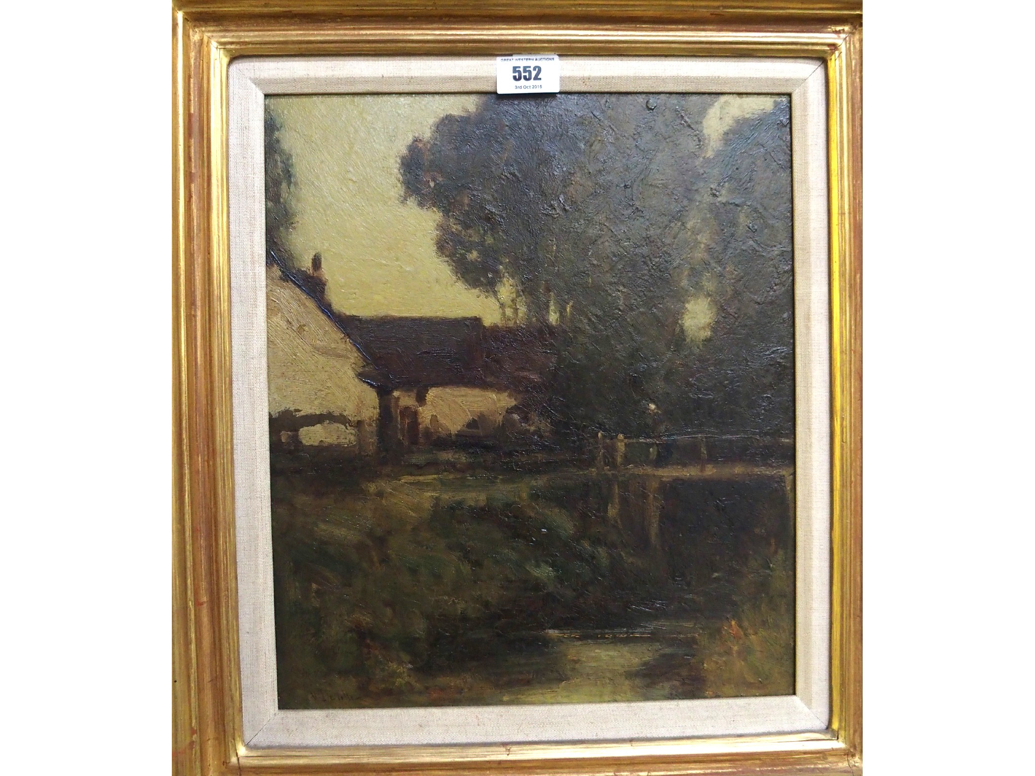 Appraisal: VICKERS DEVILLE The Back of the Farm signed oil on