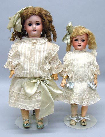 Appraisal: Bisque German Pair of dolls- AM and SIMON HALBIG Made