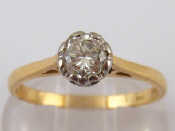 Appraisal: An carat gold diamond solitaire ring the round brilliant cut