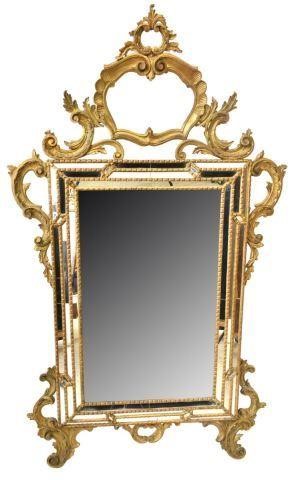 Appraisal: Florentine giltwood wall mirror th c the center flat mirror