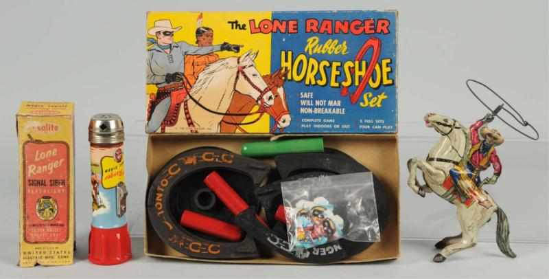 Appraisal: Lot of Vintage Lone Ranger Character Toy Items Includes one