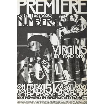 Appraisal: JOHN LENNON English - Short film poster Virgins Edition of