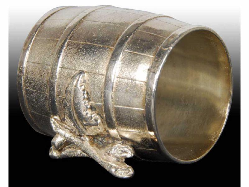 Appraisal: Barrel Branches Figural Napkin Ring Description Re-silvered Condition GOOD