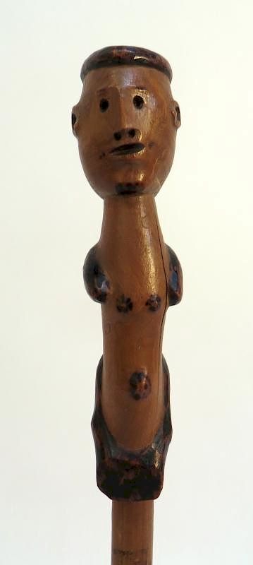 Appraisal: Central African Scepter Central African Scepter Description Carved and stained