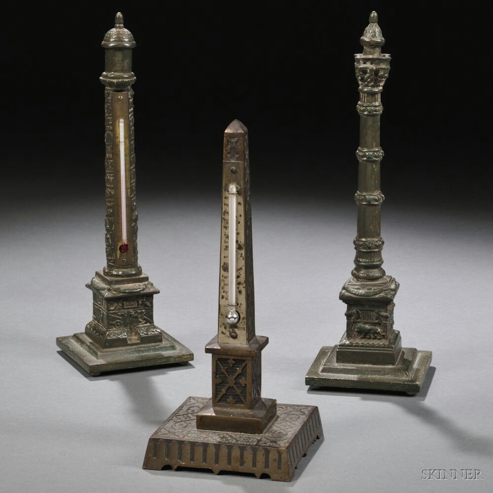 Appraisal: Three Grand Tour Iron Models of Monuments th century two