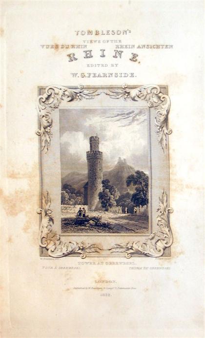 Appraisal: vol Fearnside W G editor Tombleson's Views of The Rhine