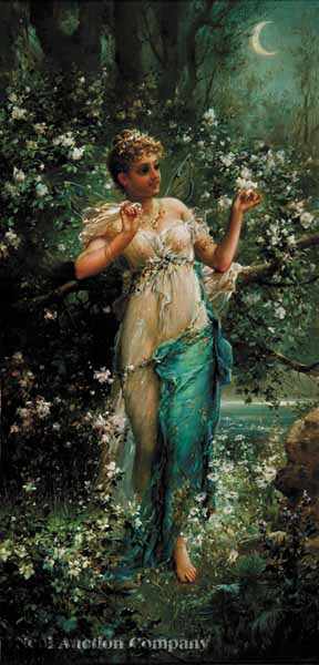 Appraisal: Hans Zatzka as Joseph Bernard Austrian - Titania oil on