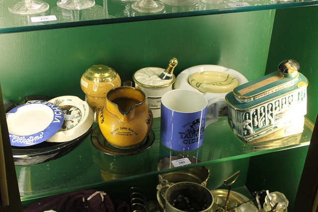 Appraisal: A COLLECTION OF PUB RELATED WARES including ashtrays and jugs