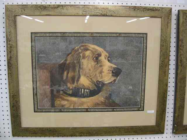 Appraisal: Lithograph of a Dog image area '' x '' well