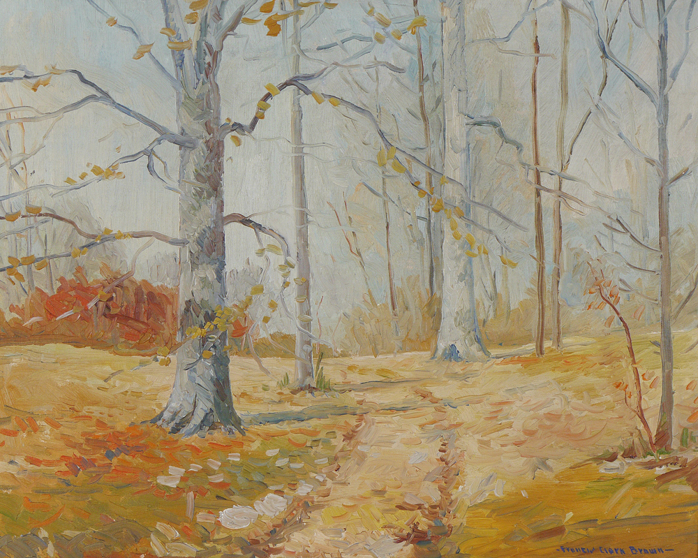 Appraisal: BROWN Francis Clark Townley American - Autumnal Forest Path Oil