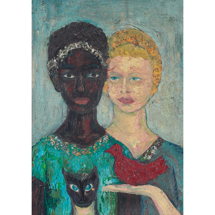 Appraisal: Margaret Taylor Goss Burroughs African-American b ''Peace '' oil on