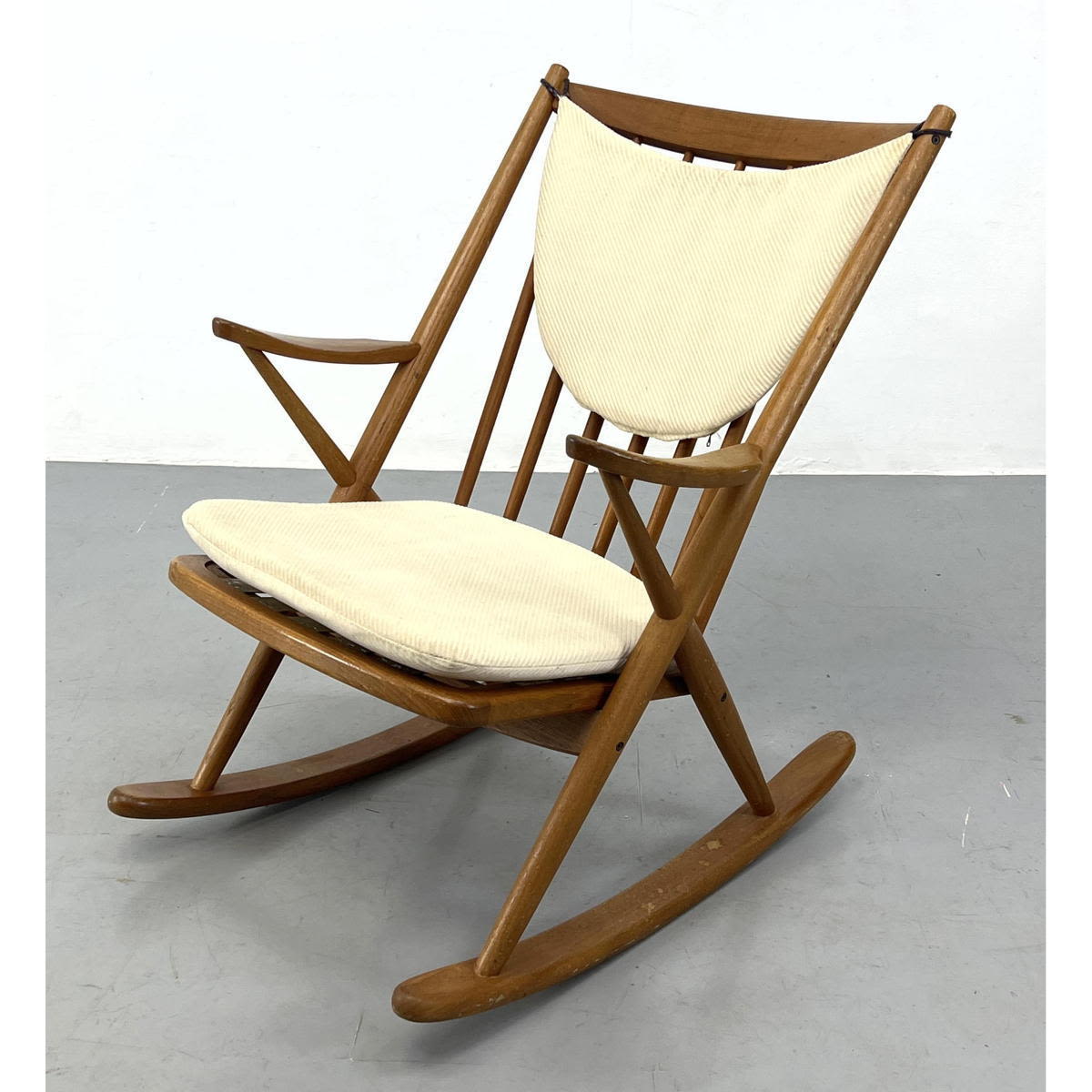 Appraisal: s Frank Reenskaug for Bramin Teak Rocking Chair Dimensions H