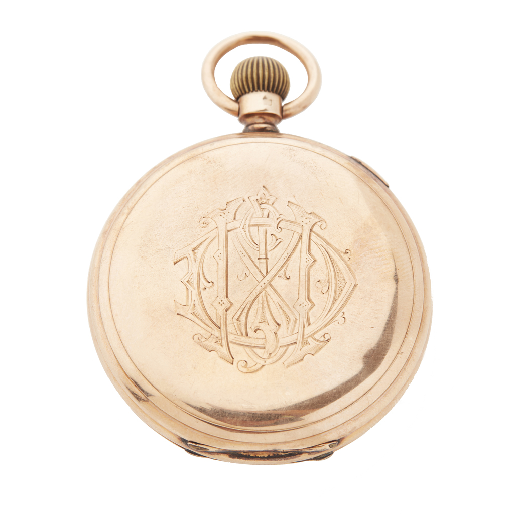 Appraisal: WALTHAM - A ct gold cased pocket watch full hunting