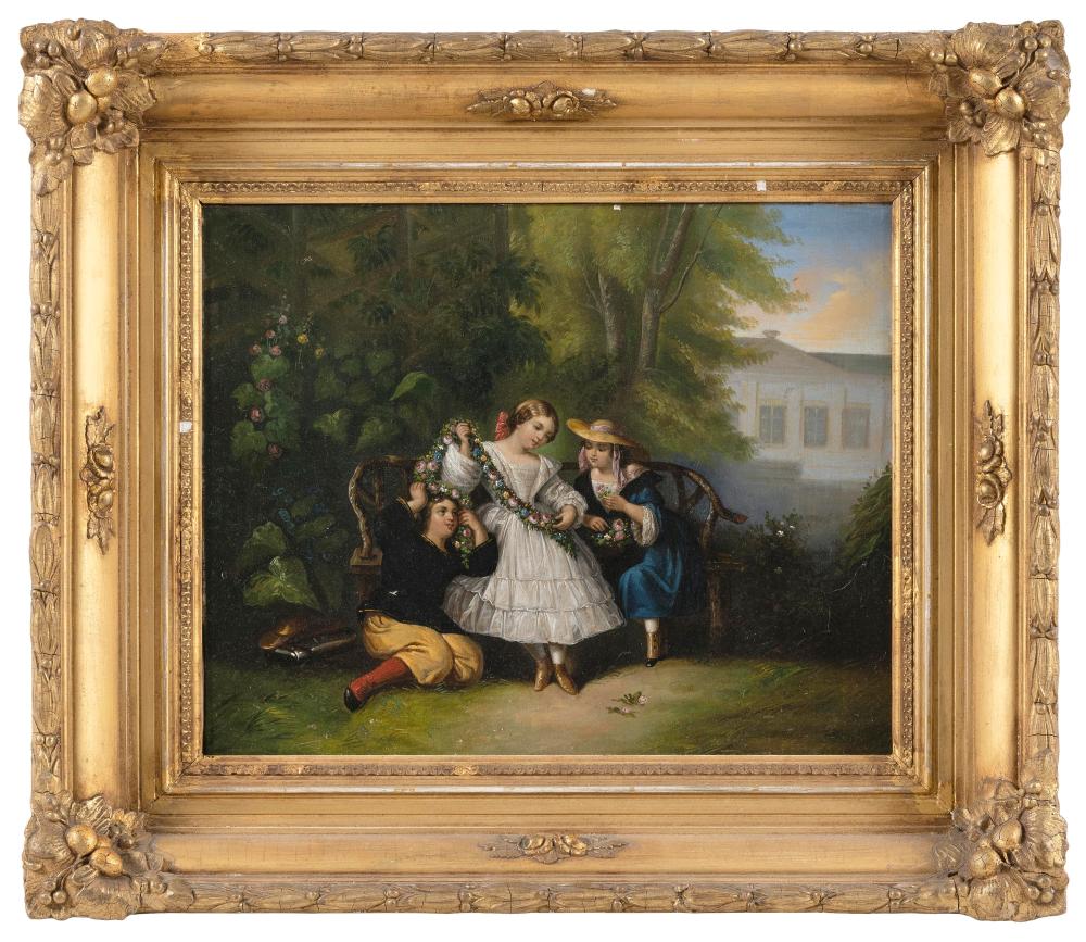 Appraisal: ATTRIBUTED TO LOUIS LANG NEW YORK PENNSYLVANIA - CHILDREN IN