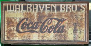 Appraisal: Coke sign Walraven Bros tin sign found in Long Island