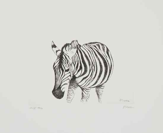 Appraisal: Henry Moore - Zebra c etching signed and numbered PL