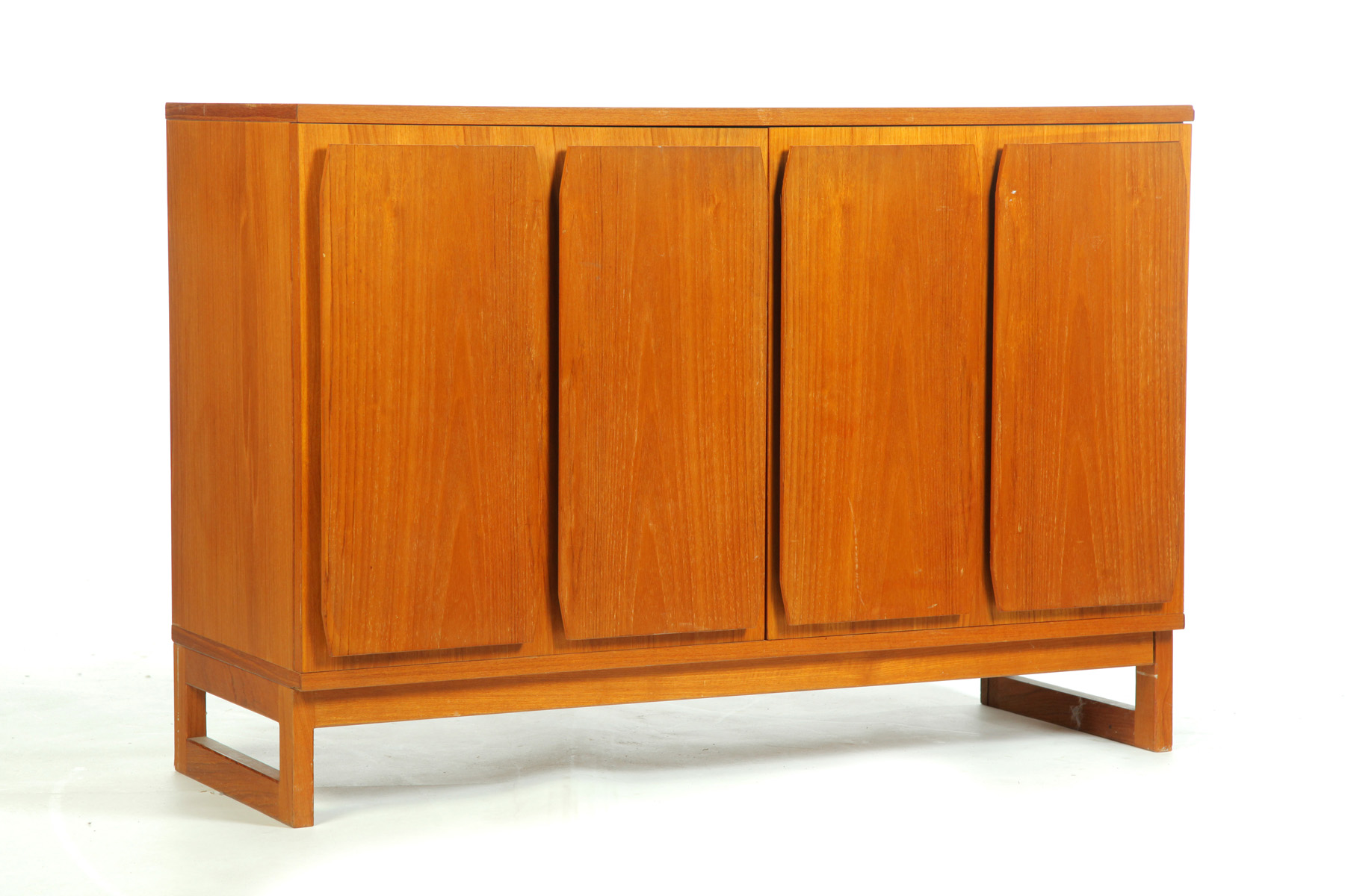 Appraisal: DANISH MODERN SIDEBOARD Mid th century teak Of rectangular form