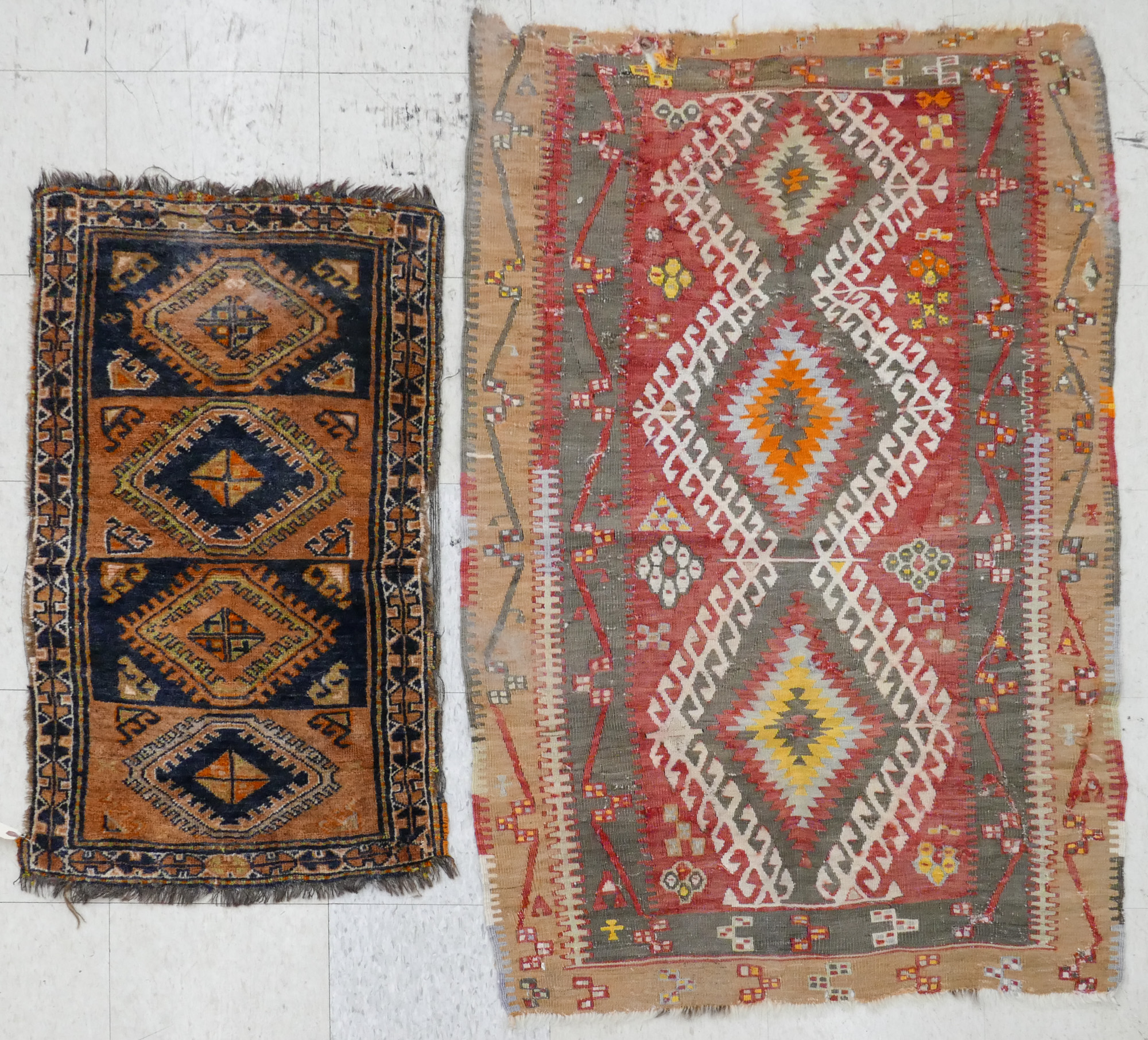 Appraisal: pc Semi Antique Scatter Rugs- x ' and x '-