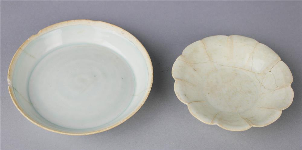 Appraisal: TWO CHINESE SONG DYNASTY CERAMICS the first a small scalloped