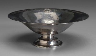 Appraisal: Dodge sterling footed trophy bowl inverted rim stepped base hammered