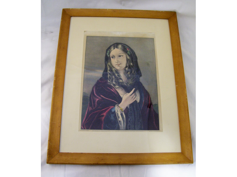 Appraisal: Susanna Currier Ives Lithograph Small folio matted and framed Framed