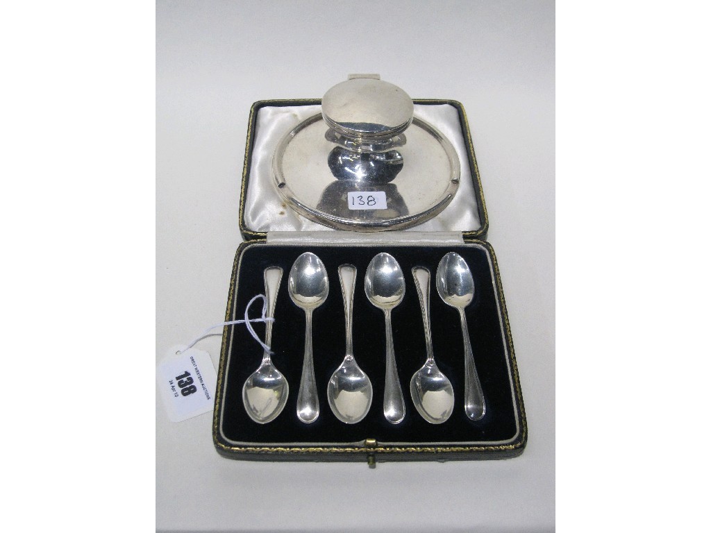 Appraisal: Lot comprising cased set of six silver spoons and a