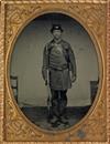 Appraisal: CIVIL WAR A half-plate full-length ambrotype of a uniformed figure