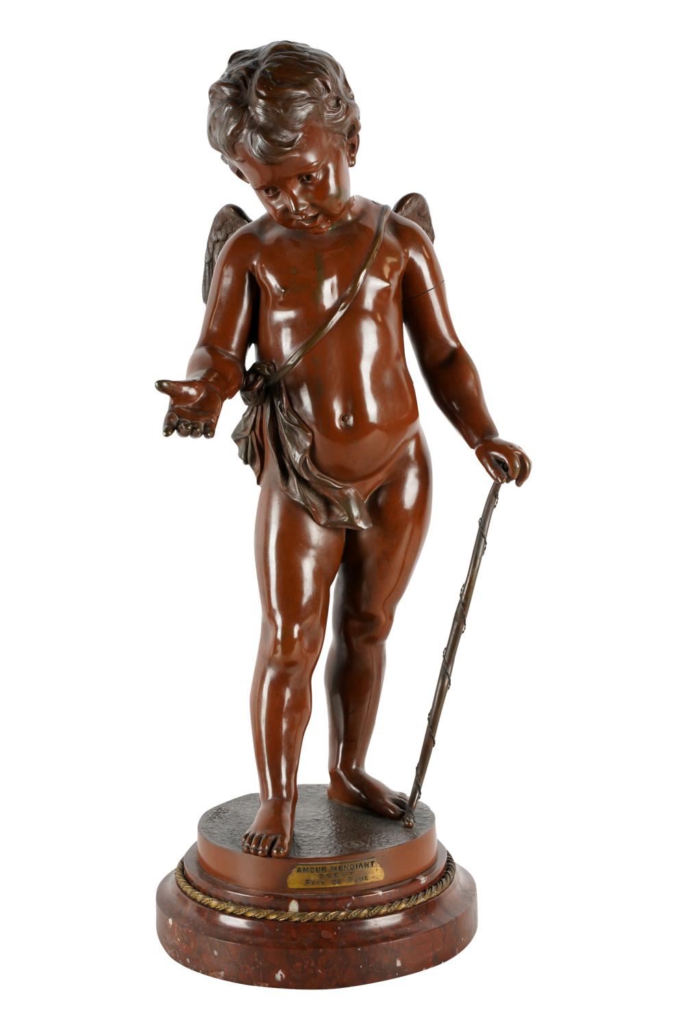 Appraisal: JEAN DIDIER DEBUT - AMOUR MENDIANTbronze signed in casting foundry