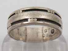 Appraisal: A Georg Jensen silver groove ring numbered D